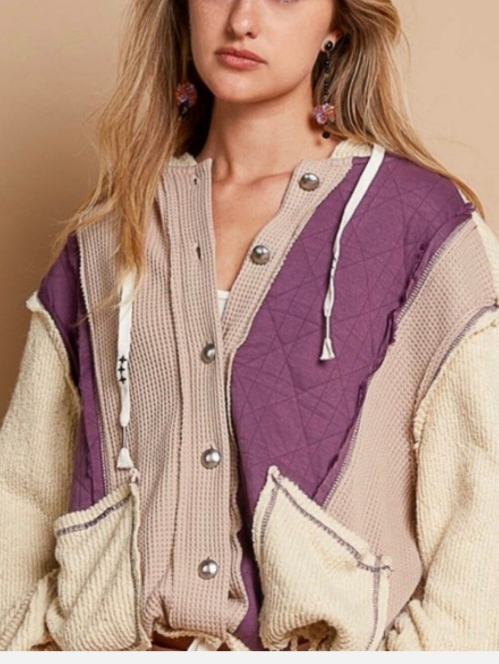 POL Womens Spring Jacket Comfy Rare Detailed Cute Size LARGE